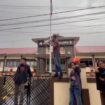 Mahasiswa Unanda Palopo menggelar aksi Demonstrasi di Polres Palopo, Jumat,23 Mei 2025.