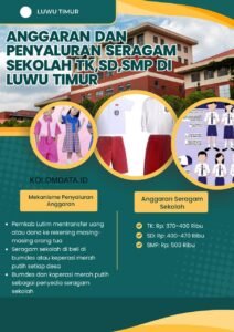 Infografis besaran biaya seragam sekolah yang diusulkan 