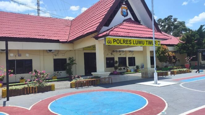 
					Suasana Mapolres Luwu Timur di Kelurahan Malili, Kecamatan Malili. (ist)