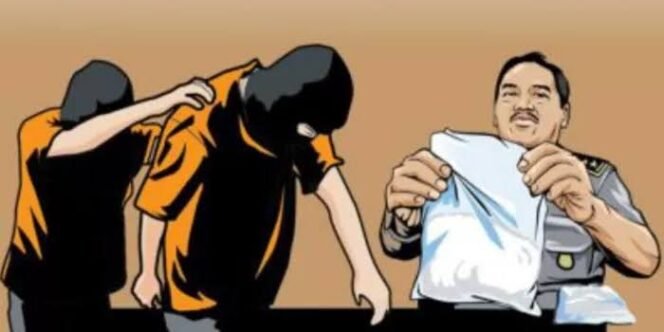 
					Ilustrasi pelaku penyalahgunaan narkotika ditangkap polisi. (Ist)