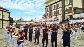 Polisi Cilik Binaan Kapolres Lutim berhasil menghibur di HUT Bhayangkara Ke-79 Polres Luwu Timur. Kapolres dan Pejabat Forkopimda ikut berjoget, Selasa, (01/07/25).