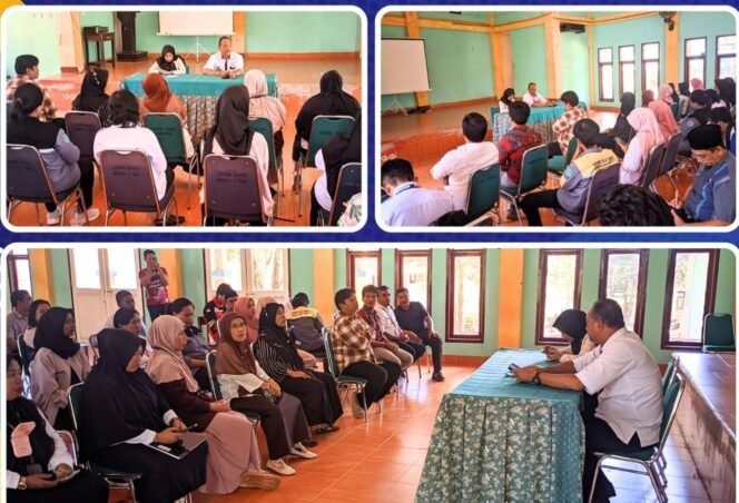 
					Kepala Sekolah SMKN 1 Lutim rapat bersama para guru terkait sanksi siswa yang melakukan kekerasan, Rabu, (20/08/25)