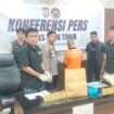 Konferensi pers kasus pornografi di Polres Luwu Timur, Selasa, (16/09/2025)