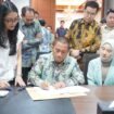 Penandatanganan MoU sewa lahan antara Pemkab Lutim dan PT IHIP di Jakarta, (24/09/2025)