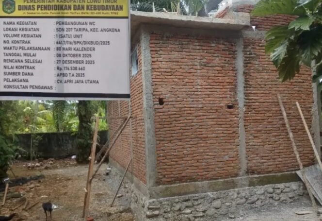 
					Pembangunan WC sekolah di kabupaten Luwu Timur telan anggaran fantastis. Lebih mahal dari rumah subsidi.