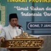 Menteri Agama Republik Indonesia, Prof. Nasaruddin Umar, saat menghadiri HAB di Kabupaten Bone.