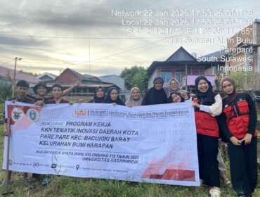 Mahasiswa KKN 115 Unhas bangun kebun gizi di Kota Parepare, Kamis, (22/01/2026)