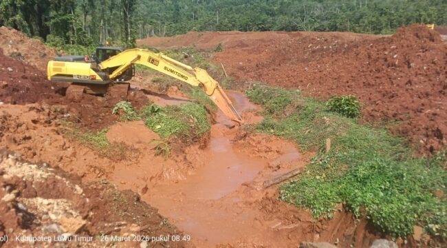 Perbaikan Settling Pond di Blok 3 PT PUL, Kamis, (26/03/2026)