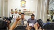Kabid Humas Polda Sulsel Kombes Pol Didik Supranoto bersama Dirresnarkoba Polda Sulsel Kombes Pol Sugeng Sudarso