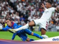Emil Audero saat membela Rayo Vallecano melawan Real Madrid