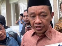 Menteri ESDM Bahlil Lahadalia saat memberikan keterangan soal harga BBM subsidi