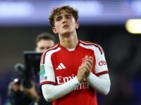 Aksi pemain Arsenal melawan Ipswich Town di Carabao Cup