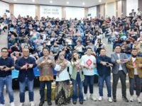 Mahasiswa Unhas mengikuti Telkomsel Goes to Unhas di Arsjad Rasjid Lecture Theater