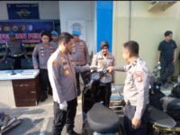 Kapolrestabes Makassar Kombes Pol Arya Perdana saat menyampaikan hasil razia knalpot brong