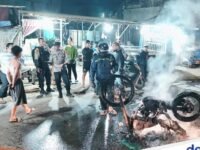 Tawuran di Manggala Makassar, Pelajar dan Pengemudi Ojol Luka, Satu Motor Dibakar